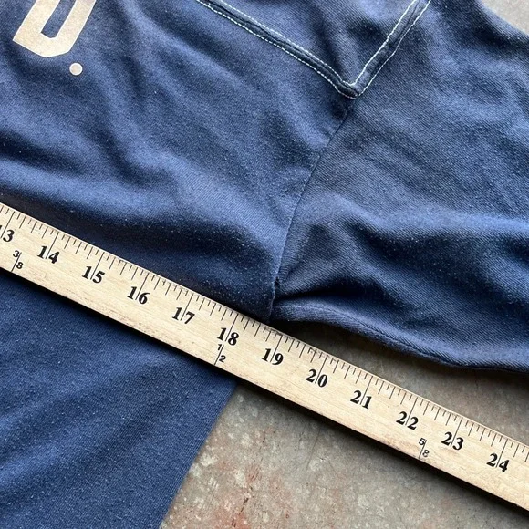 Vintage 80s Sport-T by Stedman Navy Blue E.N.D. Football Jersey T-Shirt Mens M? - Picture 5 of 8